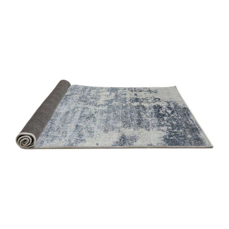 Tapis abstrait gris, Rond 8 pi