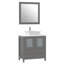 Ensemble de meuble-lavabo simple avec miroir -116868046-27042726