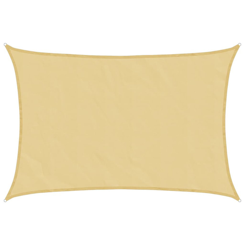 Calore 100% Polyester Oxford Rectangle Shade Sail, Sand, 3m x 4.5m