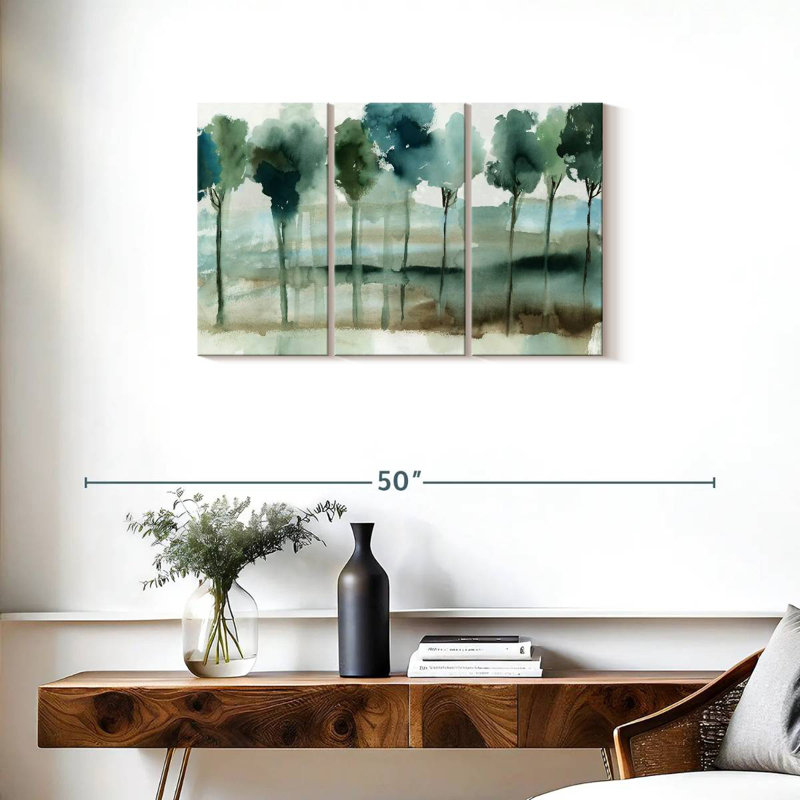 Harnek Blue Reflection Forest, 20" H x 33" W