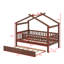 Wooden House Bed With Trundle-351713181-351713182