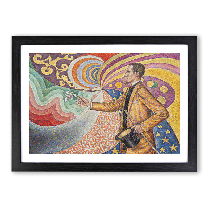 Portrait of Felix Feneon by Paul Signac - Picture Frame Painting, Black Framed, 36cm H x 48cm W x 2cm D