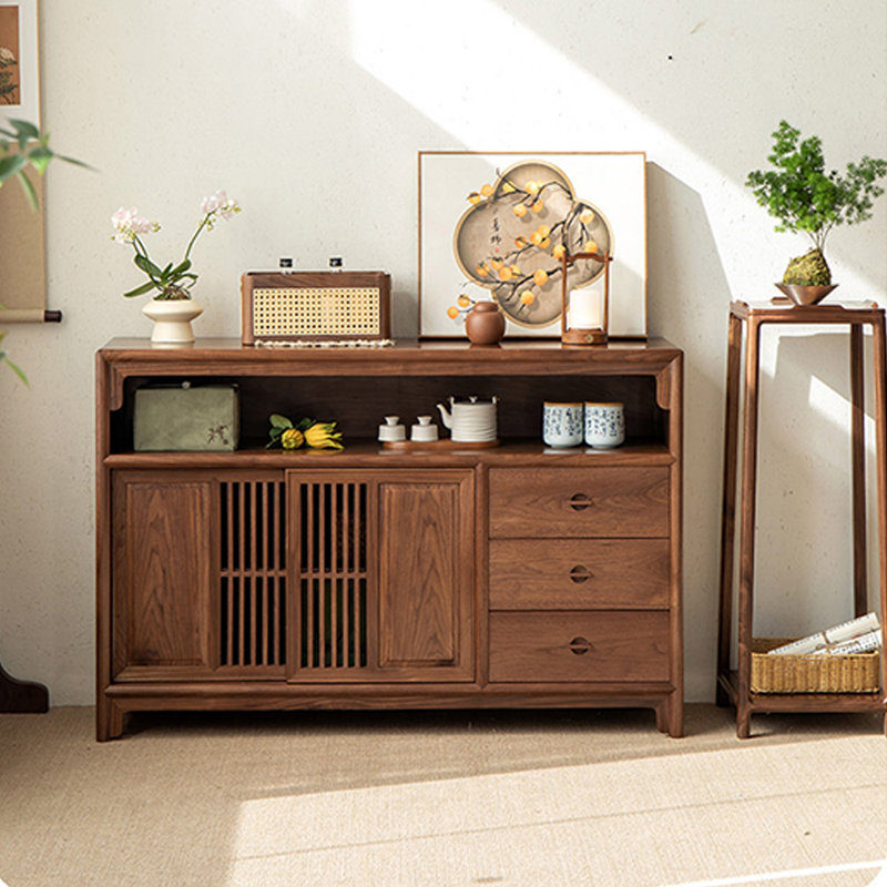 Buffet rétro de style minimaliste haut de gamme, H 35,4 po x l 47,2 po x P 14,9 po
