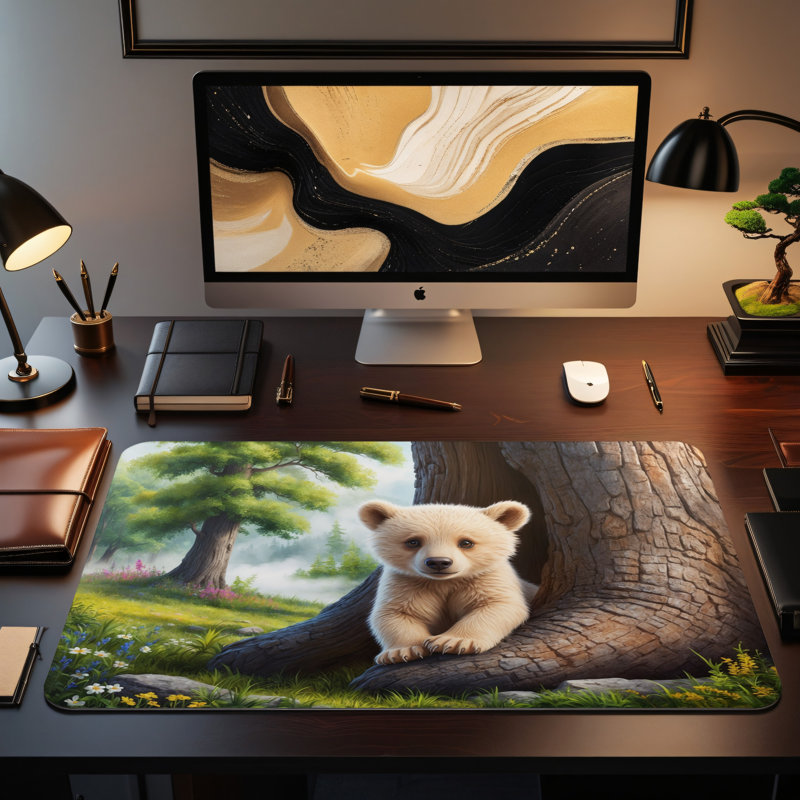 Polyester Desk Pad, 14.4x12.1