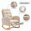 Chaise berçante avec repose-pieds à haut dossier-549167388