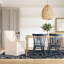 Blue My Mind Southwestern Area Rug in Dark Navy/White-778840304