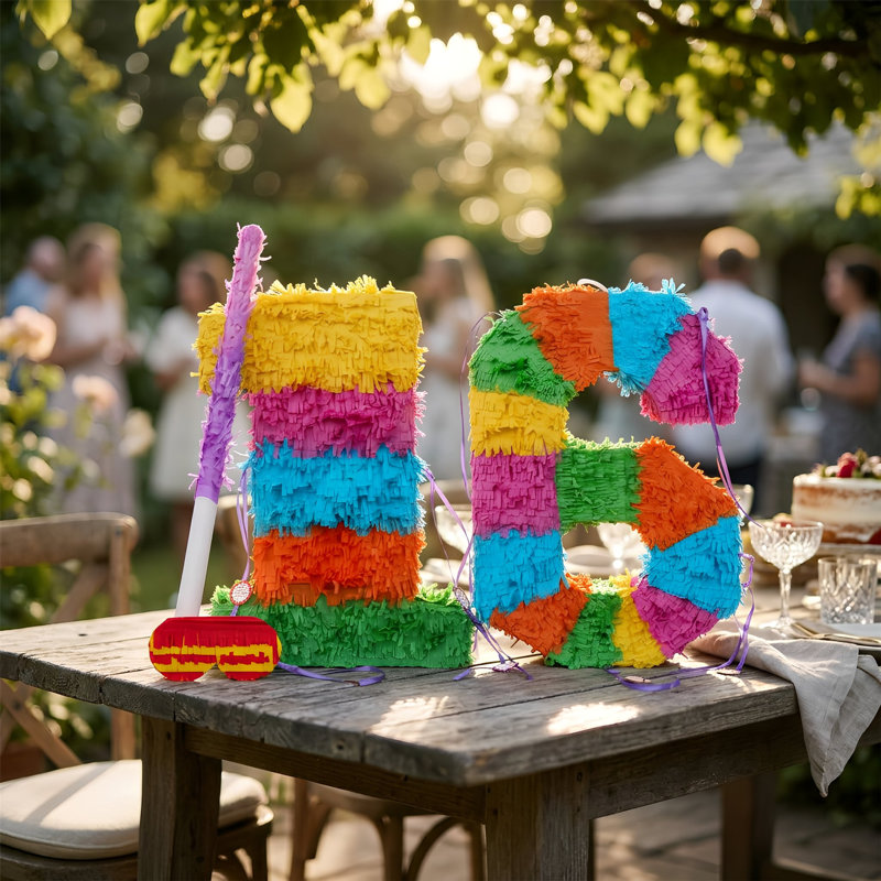 Fax Potato - Pinata Set with Stick & Blindfold - 16th Birthday / Anniversary - Rainbow