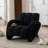 Upholstered Boucle Tufted Armchair with Solid Wood Legs-1151666722