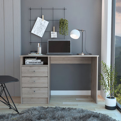 Andalucia 3 Drawer Computer Desk, One Shelf