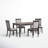 Kenya 4 Person Rectangular Dining Table Set w/ Upholstered Chairs