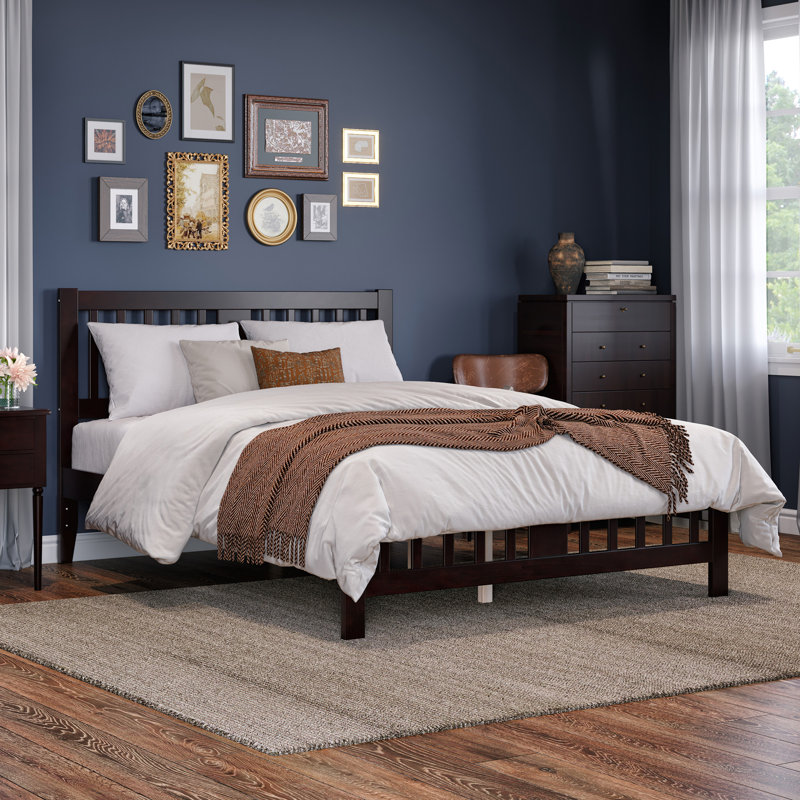 Jordon Slat Bed, Queen, Espresso