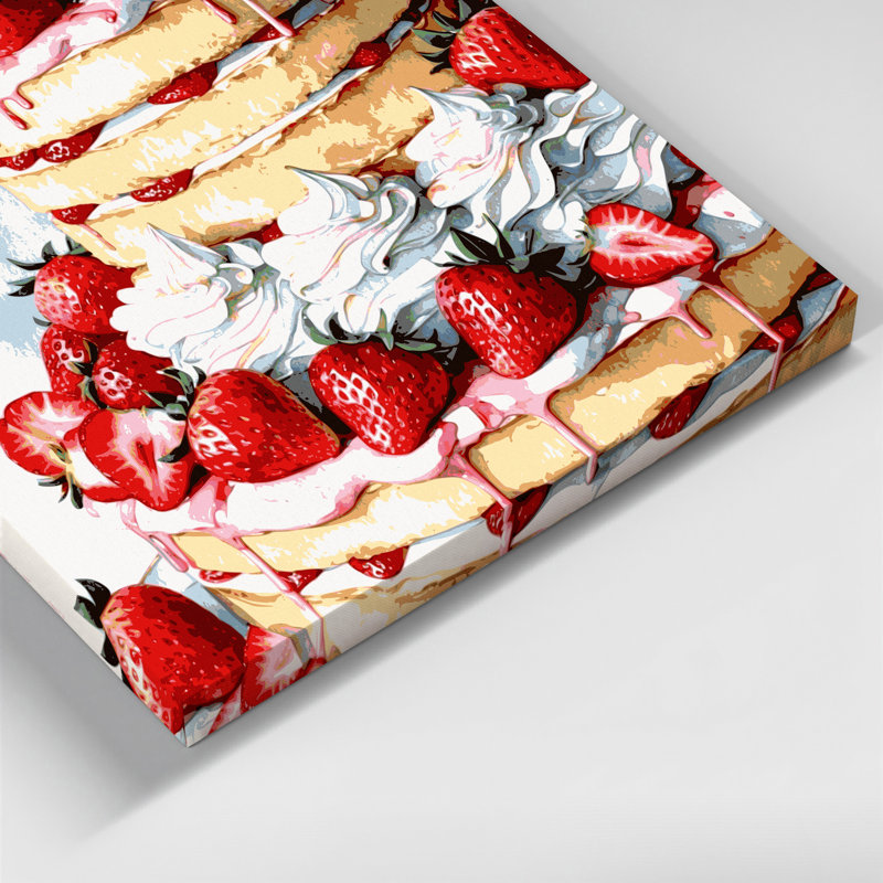 Art mural sur toile beige, Desserts, H 16 po x l 16 po