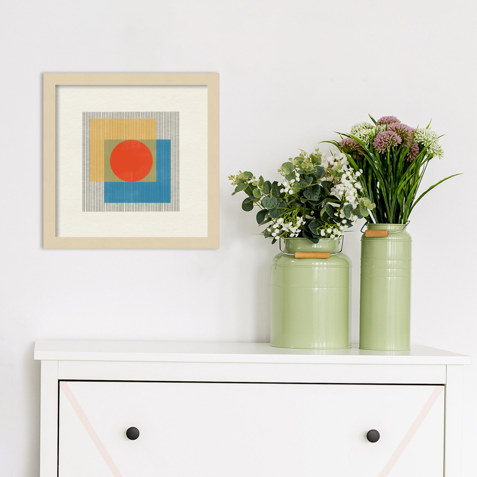 Midcentury Modern Object No 3 by Miuus, 13" H x 13" W x 1" D, Brown