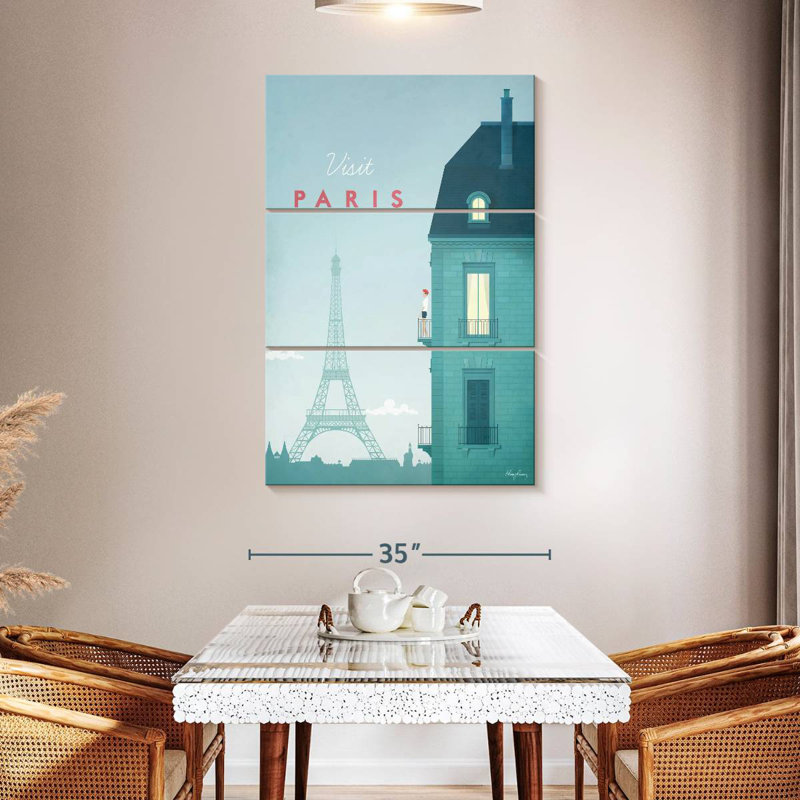 Affiche de voyage rétro Nicci Paris, H 23 po x l 14 po