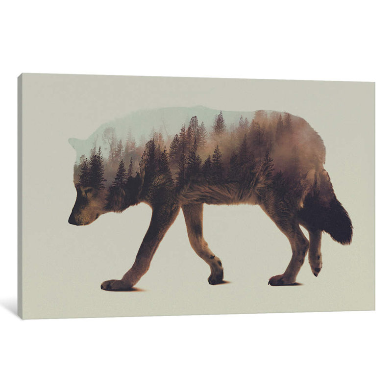 Wolf I by Andreas Lie - Print on Canvas, 101.6 cm H x 66.04 cm W x 1.91 cm D, Wrapped Canvas