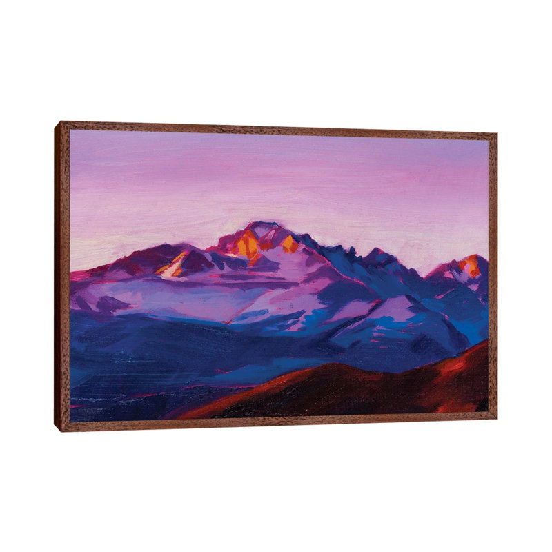 Longs Peak Sunrise by Andrea Fairservice - Painting on Canvas, Classic Wood Framed, 66.04 cm H x 45.72 cm W