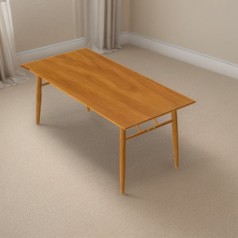 Cherry Solid Wood Dining Table, Brown, 35.43" W x 78.74" L