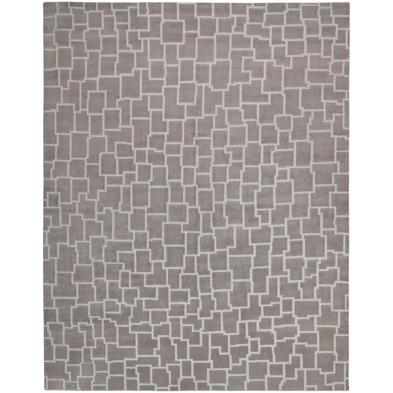 Tapis brun noué à la main Ritz, Rectangle 9 pi x 12 pi