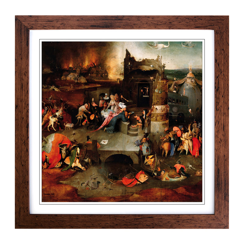 Hieronymus Bosch - Single Picture Frame Painting, Walnut