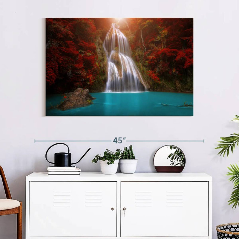Paysage de cascade d'Alvord, H 26 po x l 39 po
