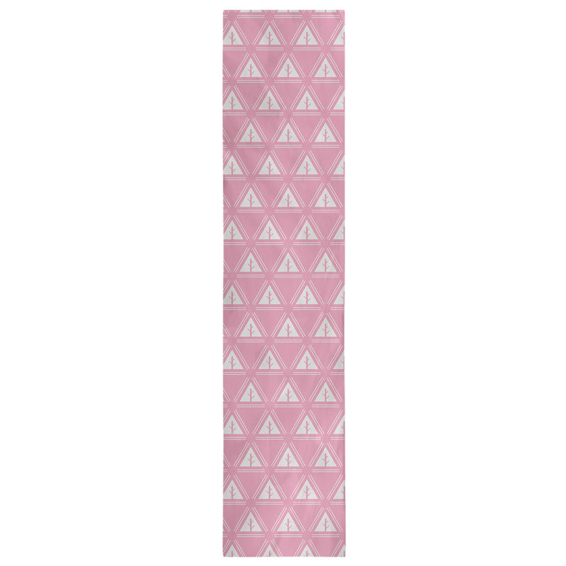 Chemin de table d’arbre minimaliste classic Barbra, 16 po x 90 po, Rose foncé