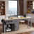 Rolling Kitchen Island With Extendable Dining Table, Spice Rack, 2 Drawers, 4 Door Cabinet And Wheels-1101653676