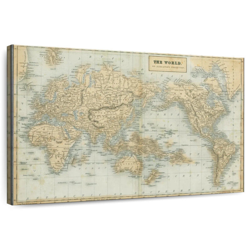 Aliaz, la carte du monde neutre, H 32 po x l 48 po