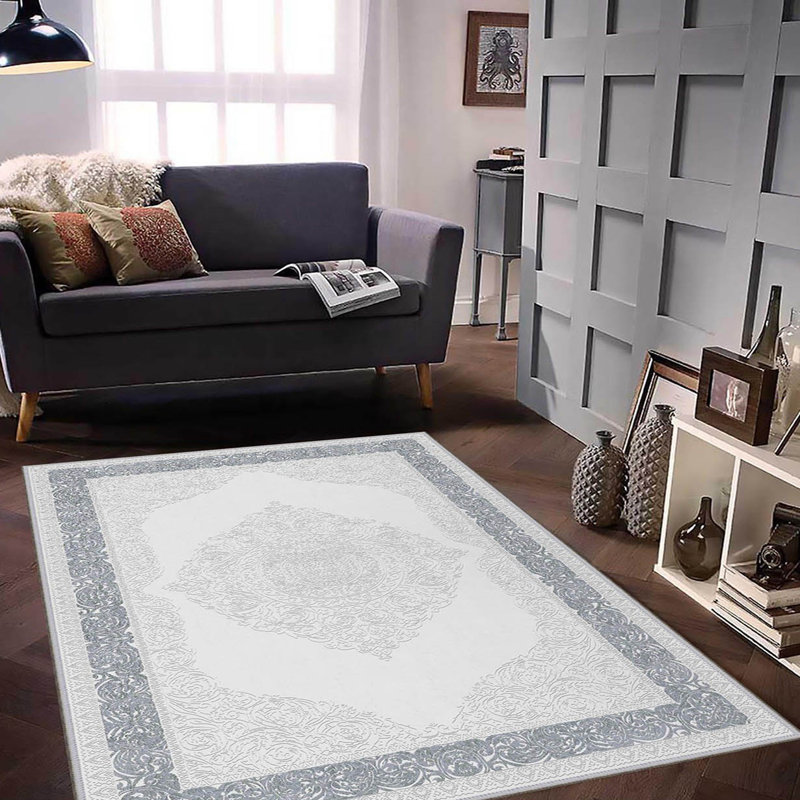 Luxurious 3D Printed Woven Carpet, 55.1 x 86.6 inches | 100% Polyester, Antibacterial, Machine Washable | Non-Slip PVC Felt Dot Underside, 0.3 in Pile Height | Perfect for Living Room, Bedroom & Home Decor