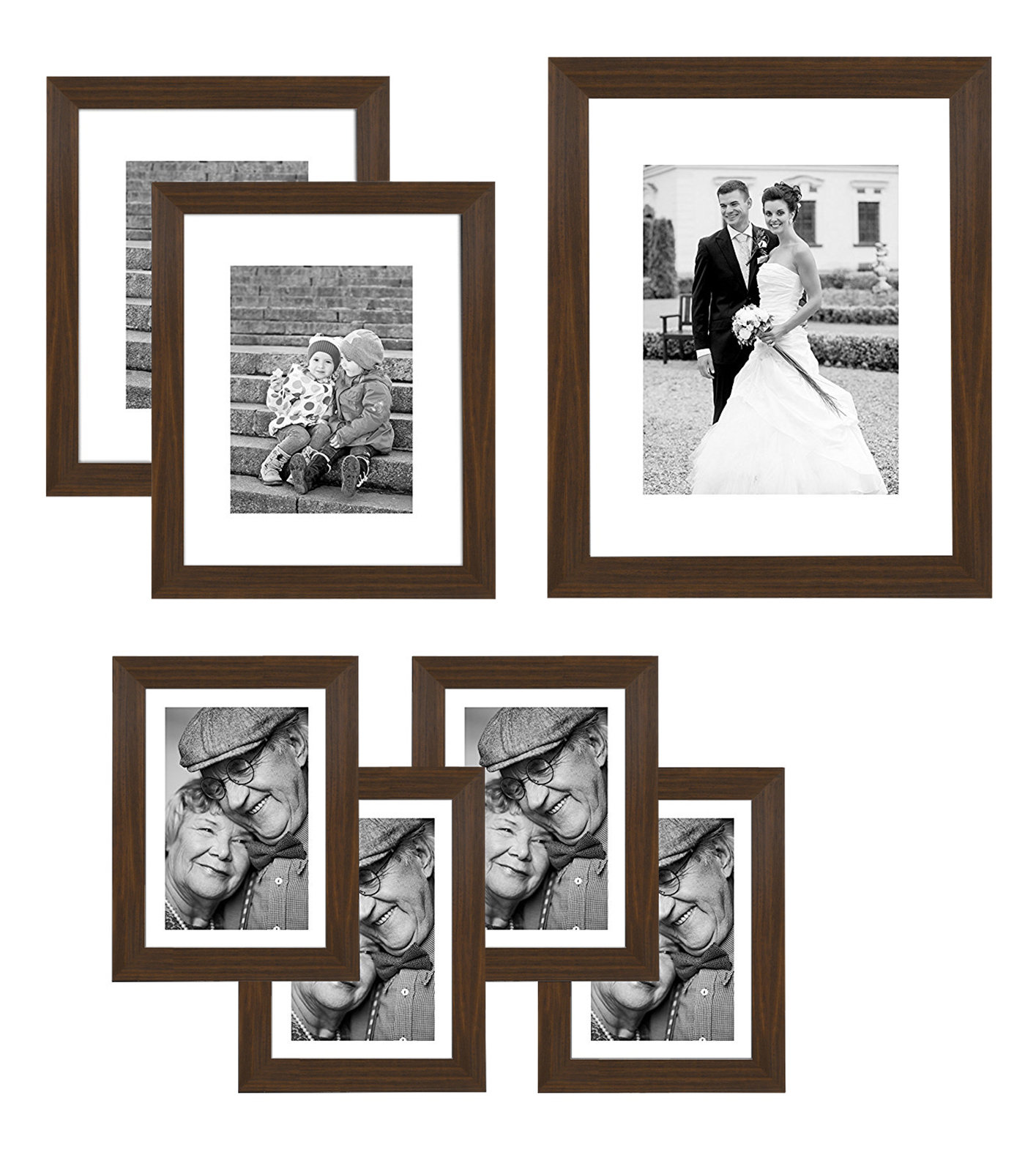 East Urban Home Picture Frame Set, 7 Pieces with One 11 x 14, Two 8 x ...