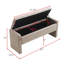Banc avec repose-pieds en lin, repose-pieds multifonctionnel de 41,7 po avec rangement caché pour chambre à coucher et salon-1255433733