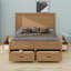 Base de lit avec rangement moderne en bois avec 6 tiroirs, lit plateforme avec support en lattes de bois-1362870727