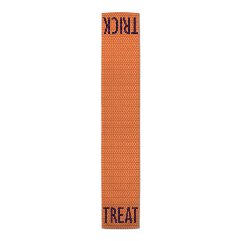 Simeon Geometric Halloween Table Runner, 90" L x 16" W