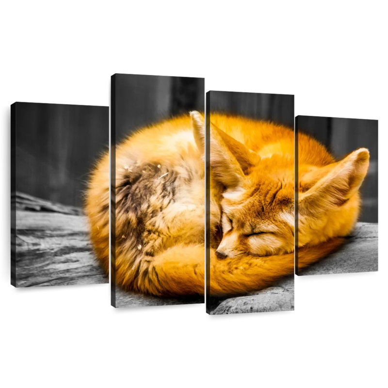 Brampt Fox Sleeping, 22" H x 36" W