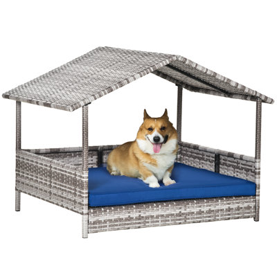 Niche pour chien en osier Pawhut
