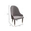 Chaise d'appoint rembourrée en cuir avec dossier incurvé Simoneau-233060872