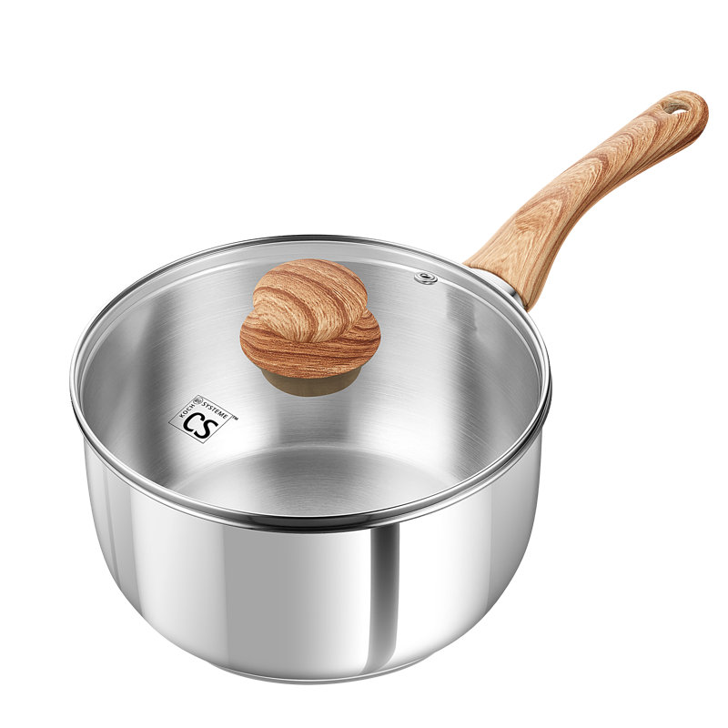 Casserole antiadhésive en acier inoxydable, 1 pt