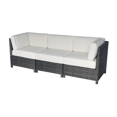 3 Pc Wicker Sectional Set