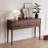 Mid-Century Modern Walnut Rectangular Storage Console Table-111990748