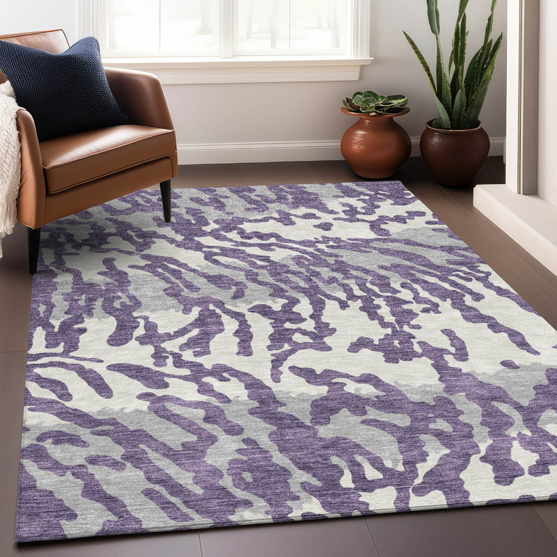  Malek Indoor/Outdoor Area Rug with Non-Slip Backing, Rectangle 2'6" x 3'10"