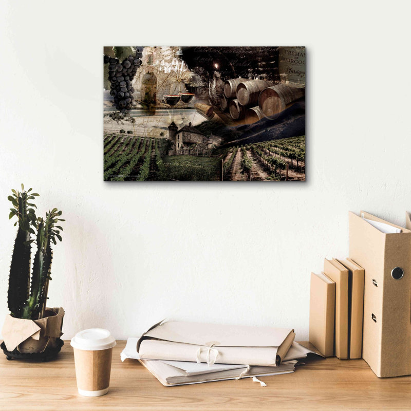 «August» par Augustinc®, «Wine» par Graphinc, estampe numérique sur toile, H 12 po x l 18 po