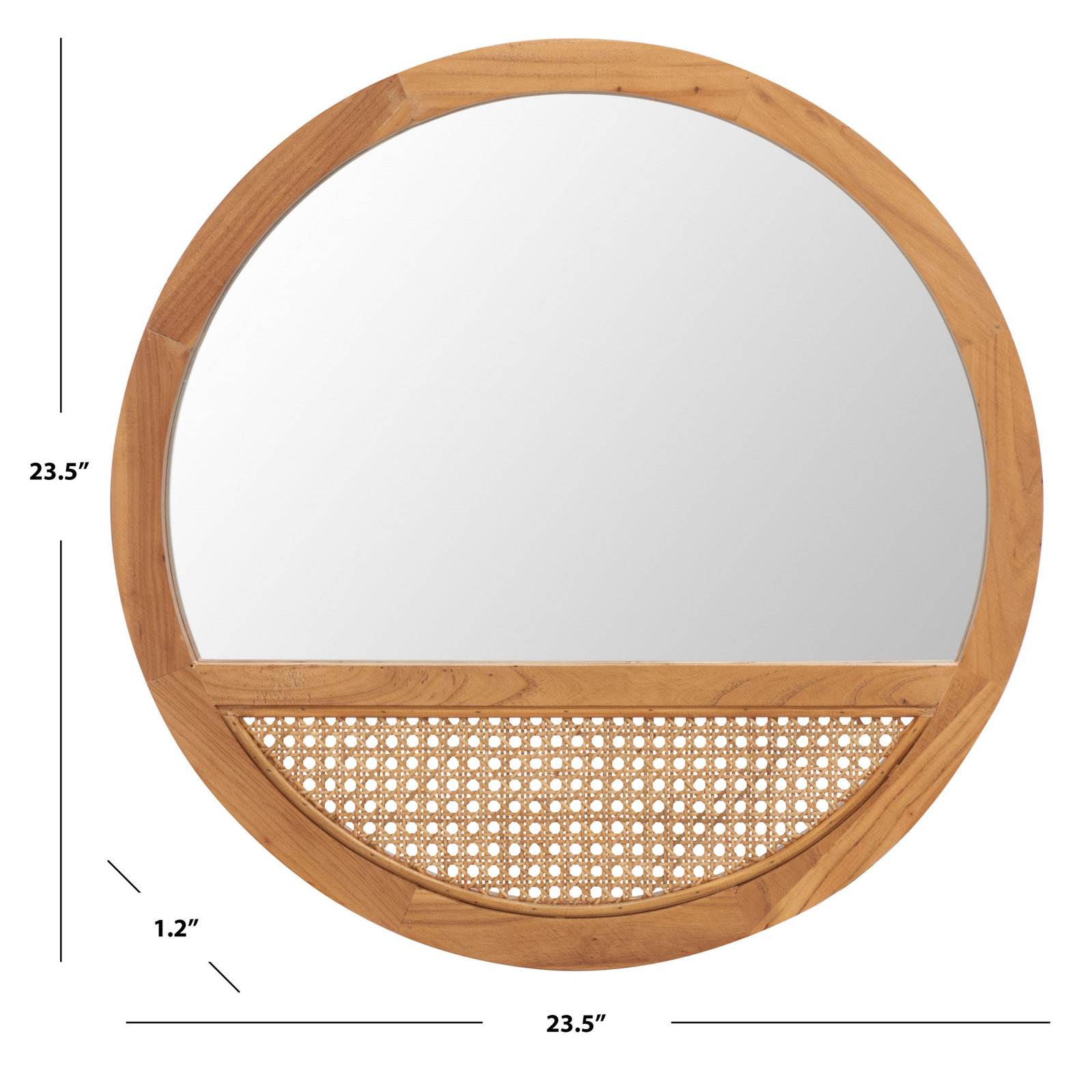 Ernesto Accent Mirror, 23.50" x 23.50", Brown