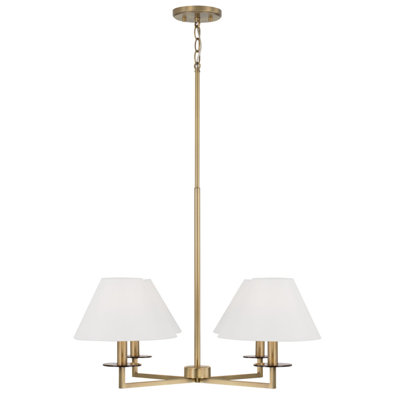 Lustre à 4 lumières à intensité variable avec abat-jour Gilda