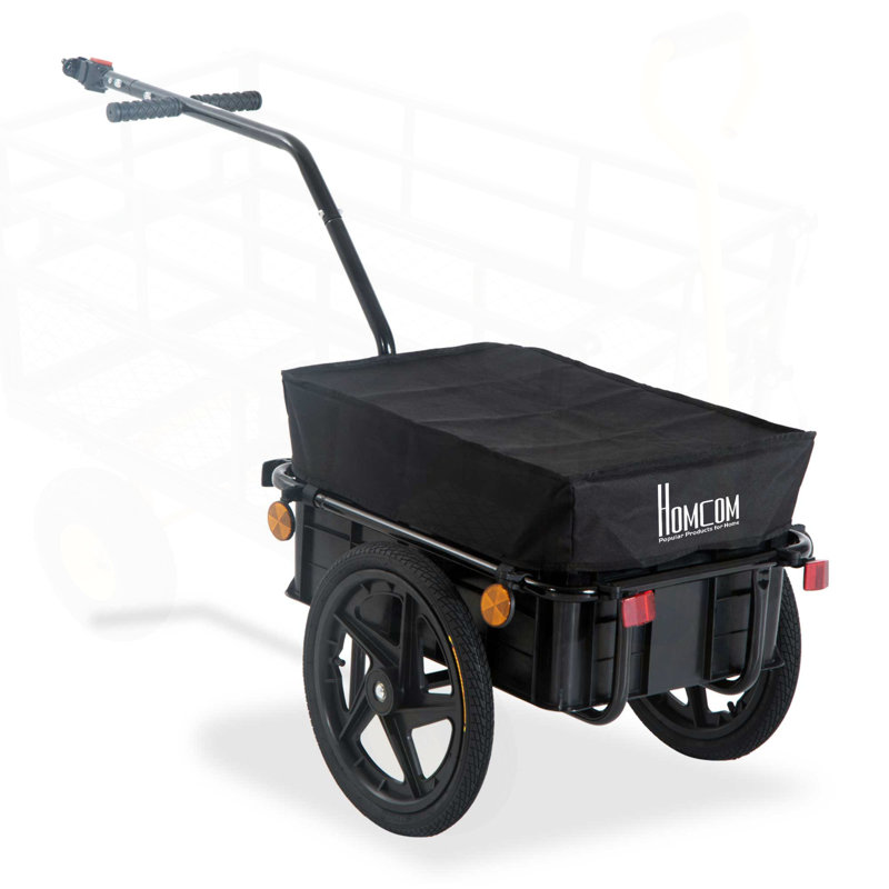 Remorque de cargaison de vélo avec boîte amovible et housse imperméable, parfaite pour le transport de matériel et d'épicerie