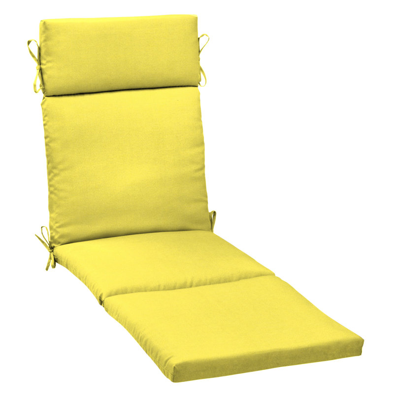 Coussin de chaise longue d'extérieur ARDEN, Citron, H 2,5 po x l 21 po x P 42,5 po