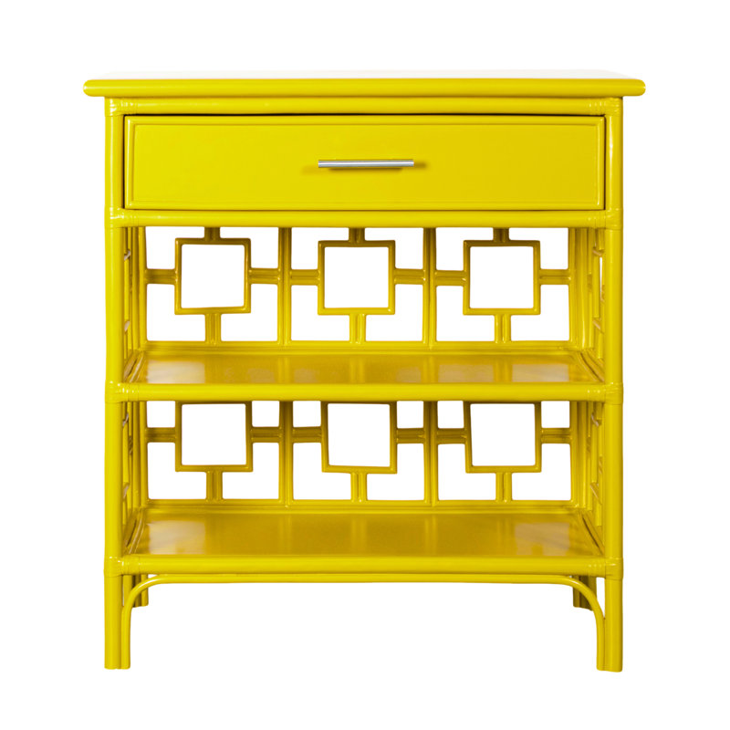 Sobe End Table with Storage, Sunflower Yellow