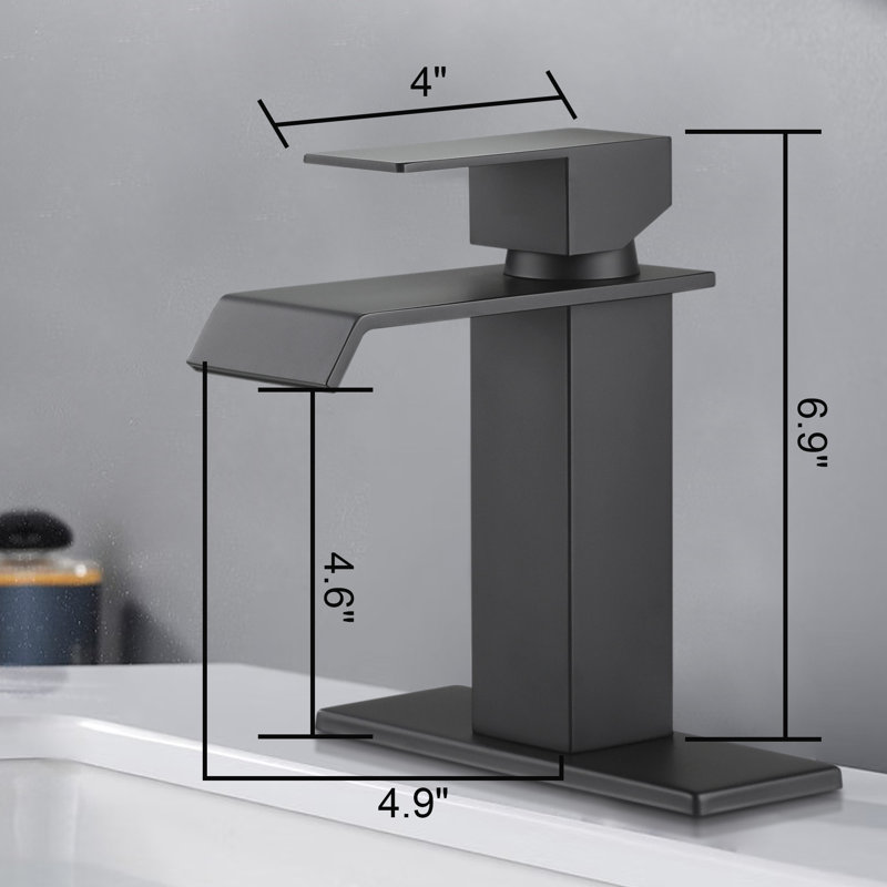 Robinet de salle de bain à un trou, Noir mat