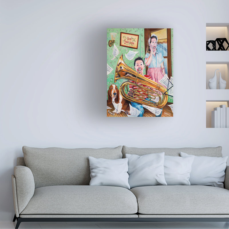 «Robert Tuba Maestro», art sur toile, H 19 po x l 14 po