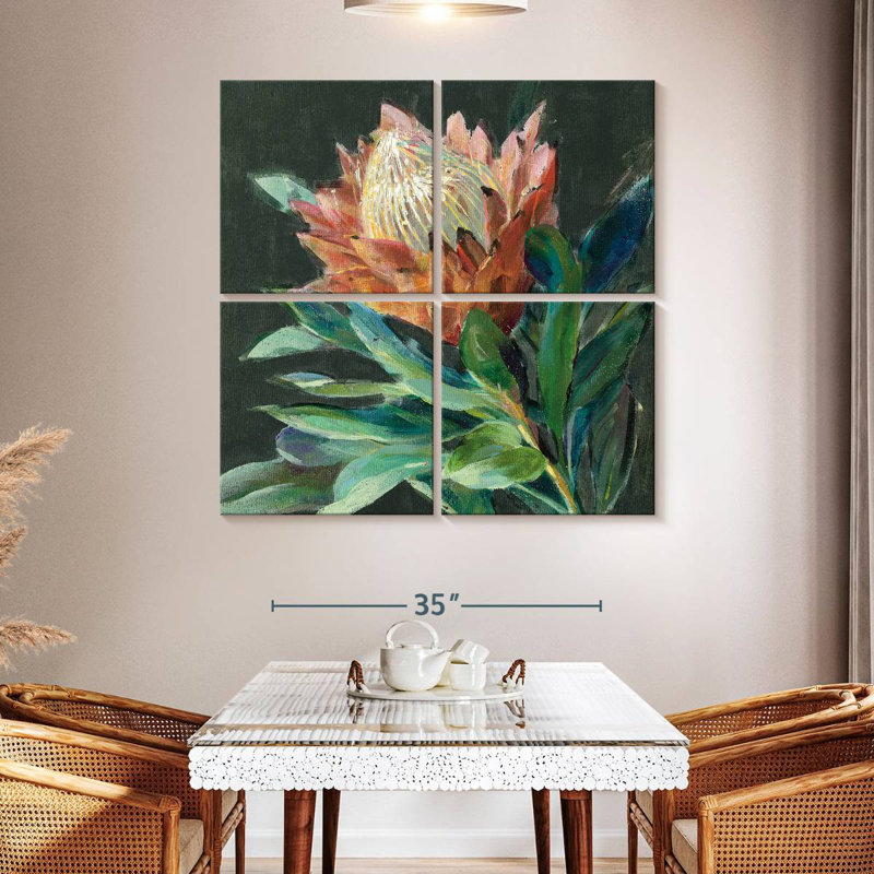 Harnek Deep Protea, 45" H x 45" W