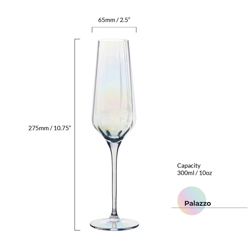 Palazzo 10.25oz. Champagne Glass Stemware Set