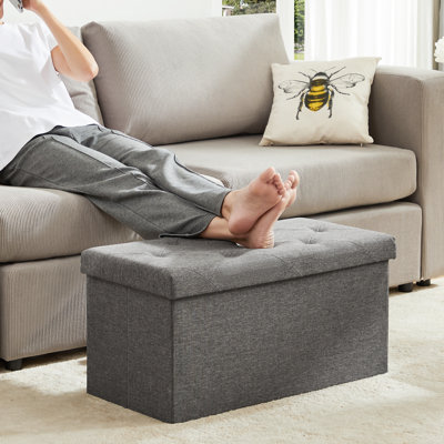 Banc capitonné avec rangement
